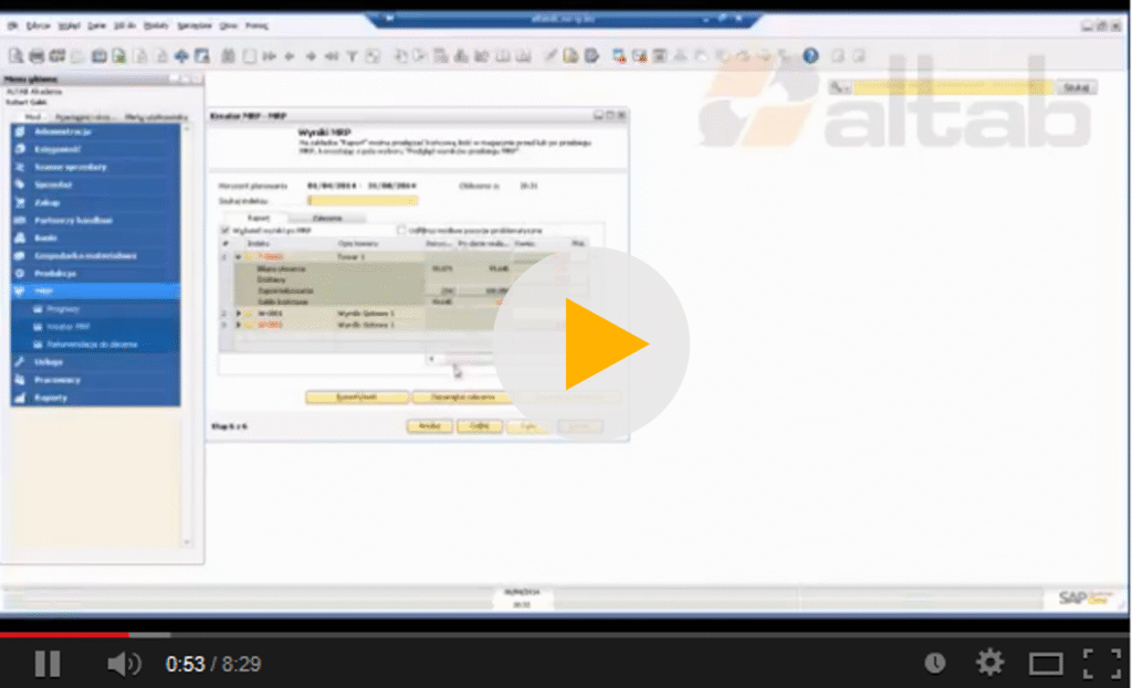 Kreator MRP w SAP Business One cz. 2/2
