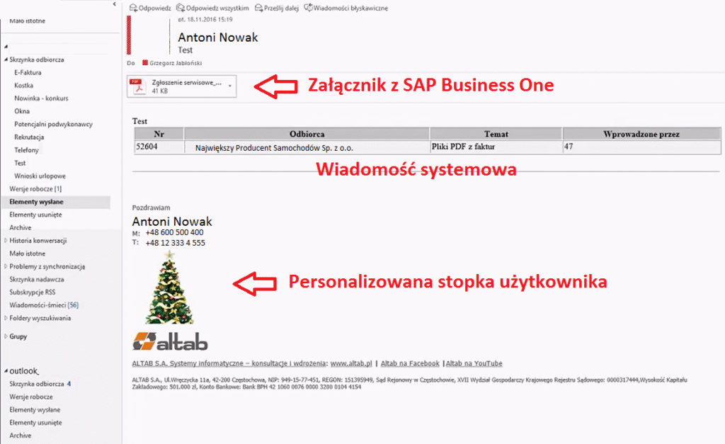 stopka personalizowana Altoffice365