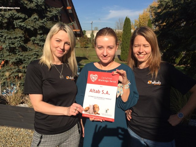 Certyfikat Wielkiego Serca dla Altab