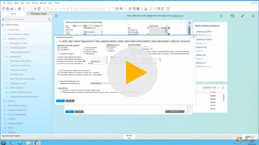 Porady użytkowe SAP Business One HANA – kontrola limitów kredytowych